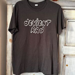 Clare V x Adam Scott Devient Rad Black t shirt Size L